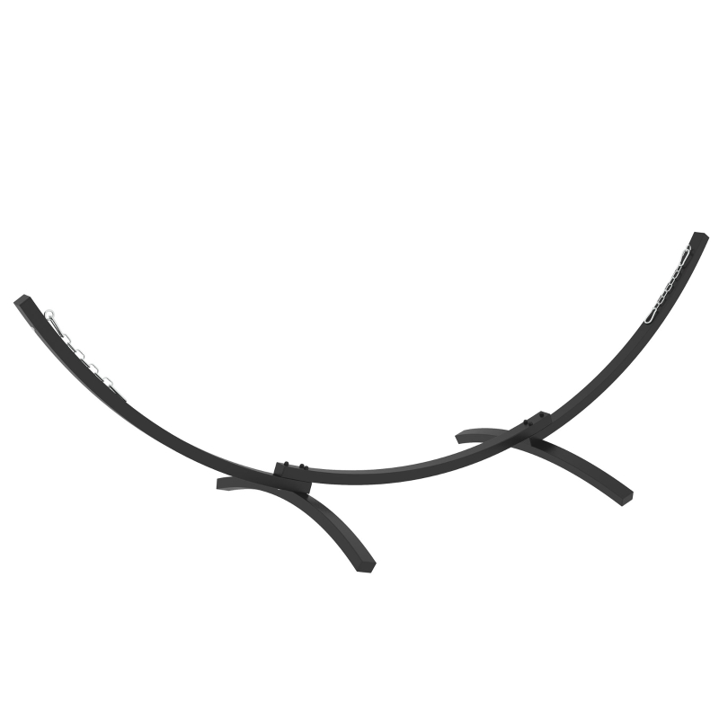 Outsunny Hängemattengestell aus robustem Metall mit Epoxidbeschichtung, Länge 360 cm für Hängematten von 270 bis 330 cm, Grau