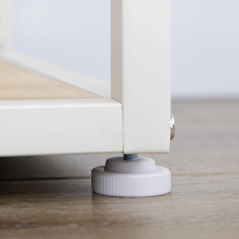 HOMCOM Bücherregal Regal mit 7 Ebenen Metallrahmen Industriestil 83 x 34 x 180 cm Eiche