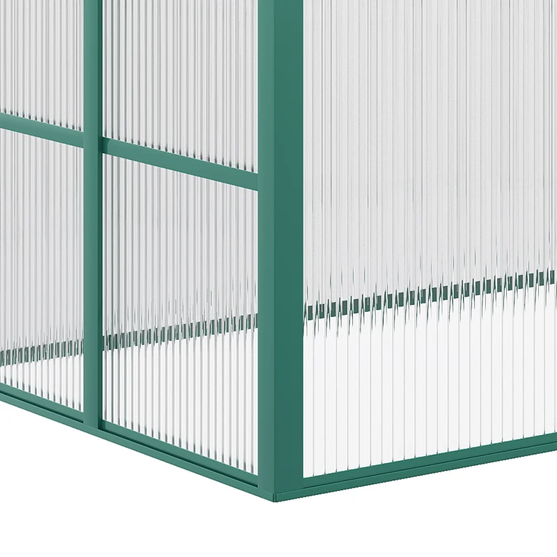 Outsunny Serre, Fenêtres de Toit, Boîtier Transparent, Cadre en Aluminium, 130x70x61cm