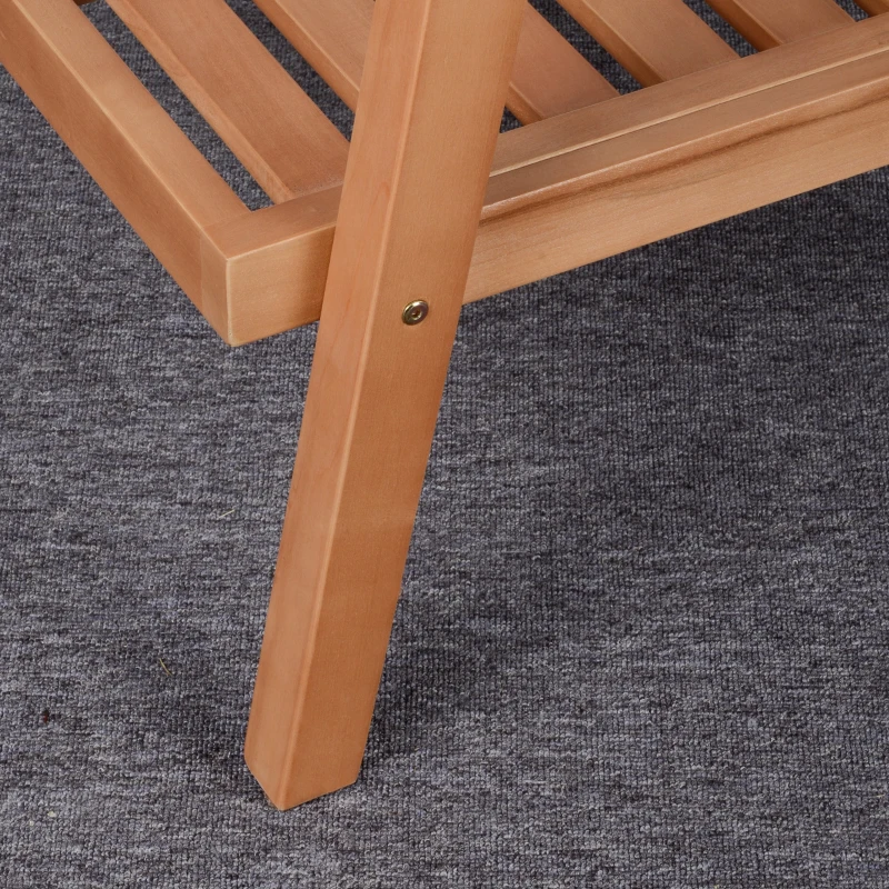 Outsunny Lot de 2 chaises de jardin avec coussins Ensemble de fauteuils de jardin en bois de peuplier Mobilier de jardin Chaise en bois Chaise de balcon Chaise de terrasse Marron+Beige 66 x 77,5 x 74,5 cm