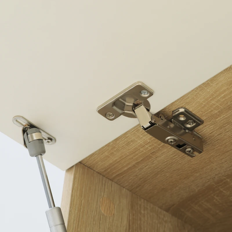 HOMCOM Küchenbuffet Küchenschrank Mehrzweckschrank 2 Schubladen 1 Schrank + große Arbeitsplatte 60 x 38 x 168 cm MDF weiß