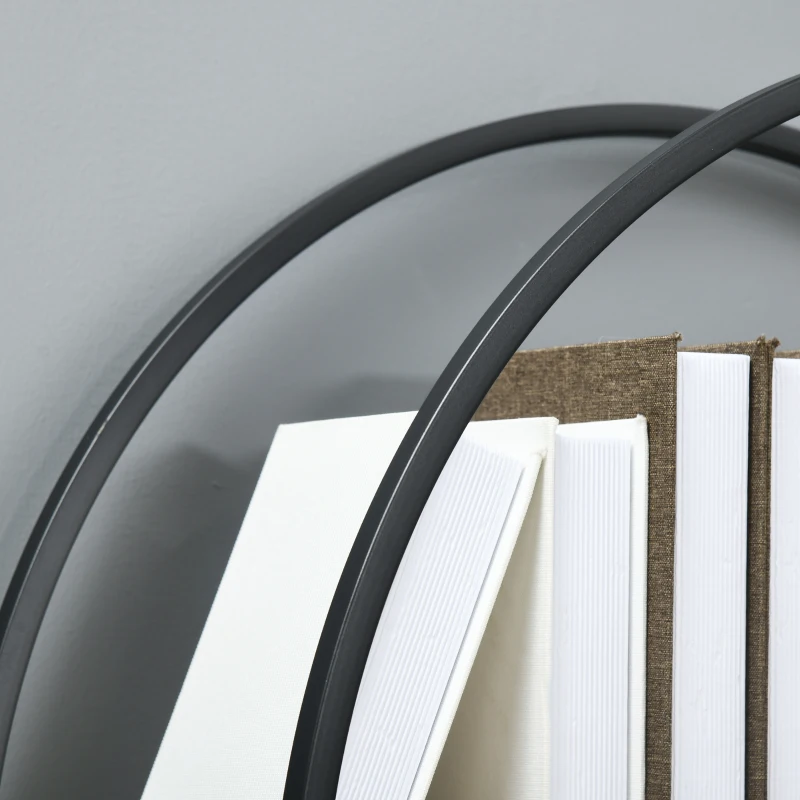 HOMCOM Bücherregal mit 5 Ebenen Lagerung im Industriestil 80 x 28 x 179 cm Natur Schwarz