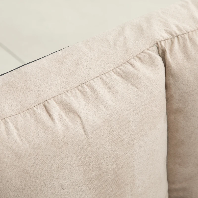 HOMCOM 2-in-1 Vloerstoel met Verstelbare Rugleuning, 102 x 73 x 60 cm, Beige(m-8)