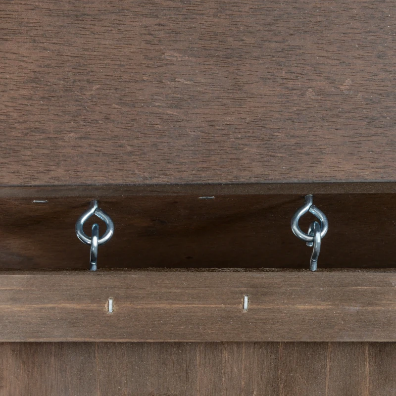 PawHut Kaninchenstall auf Rollen, 2 Etagen, abschließbare Tür, abschließbares Schiebedach, rutschfeste Rampe, Braun-Weiß