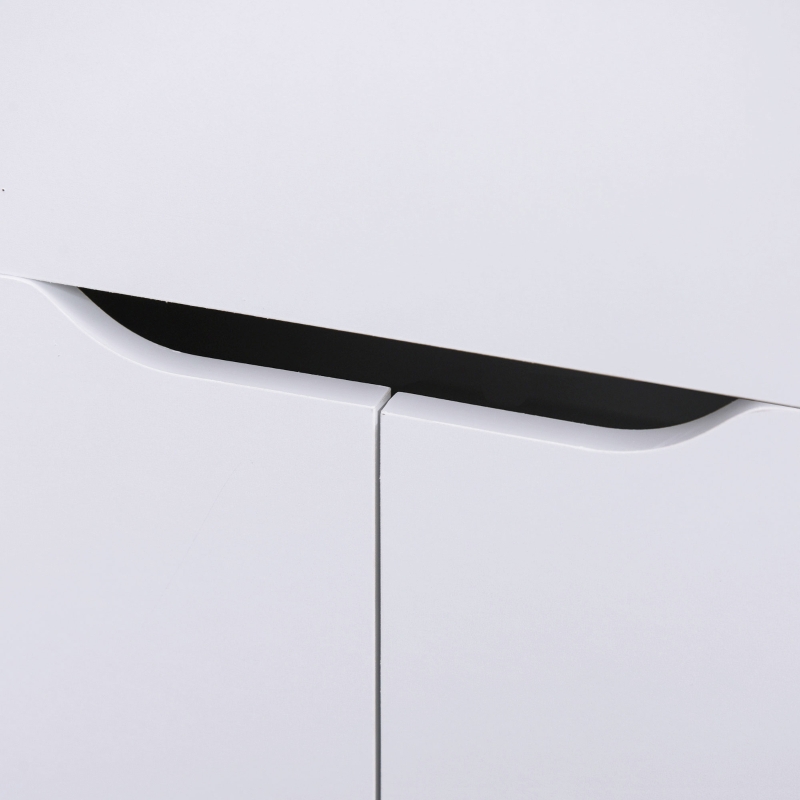 HOMCOM Multifunktionaler Computertisch mit viel Stauraum Doppeltes Fach + Schublade und Schrank aus Holz