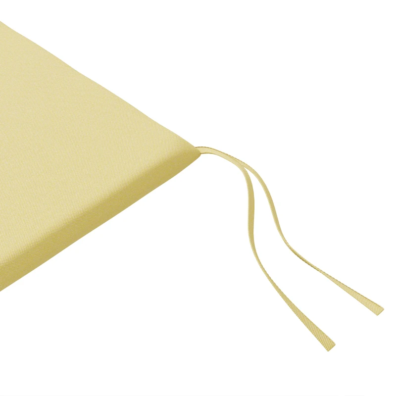 Outsunny Set mit 6 Gartenstuhlauflagen im Freien mit 3 cm Füllung aus Polyesterstoff in den Maßen 42L x 42B cm Beige