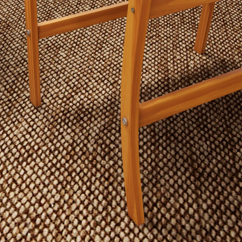 Outsunny Gartenmöbel-Set 3-teilig 2 Sessel mit abnehmbaren Kissen Beistelltisch aus Kiefernholz Braun