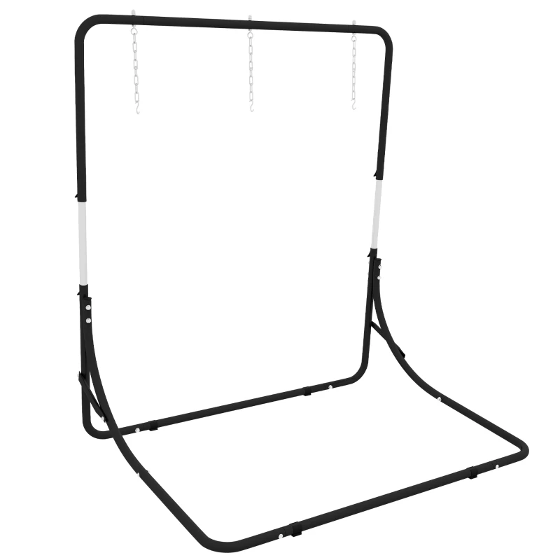 Outsunny Support de fauteuil suspendu pour support de fauteuil suspendu, 135 cm x 178 cm x 205 cm, Noir