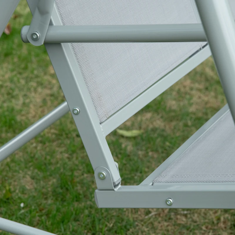 Balançoire de jardin 3 places Hollywoodschaukel avec toit en métal gris+argent 170 x 110 x 153 cm