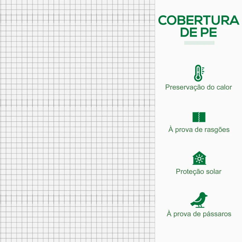 Outsunny Estufa de Jardim Pequena Estufa de Exterior com Janelas e Estrutura de Aço Estufa de Cultivo 200x76x168 cm Branco