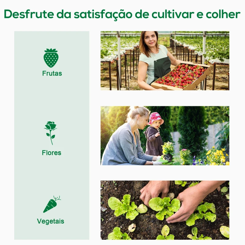 Outsunny Estufa de Jardim Pequena Estufa de Exterior com Janelas e Estrutura de Aço Estufa de Cultivo 200x76x168 cm Branco