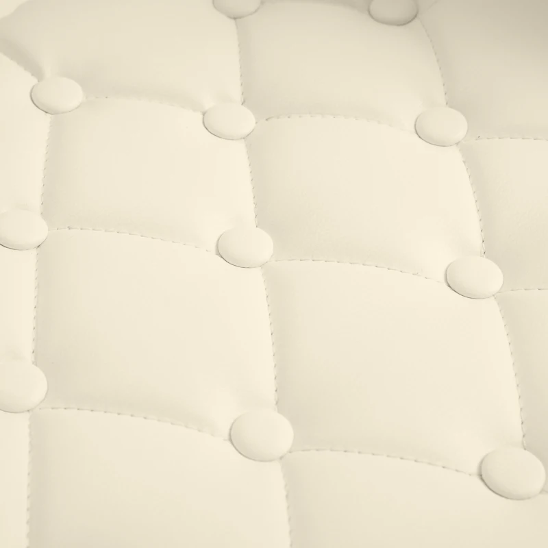 HOMCOM PU Leather Upholstered Swivel Bar Stool, Height Adjustable with Back, Armrest, Footrest, Beige