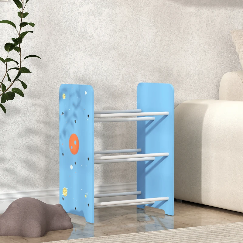 AIYAPLAY Estante para Brinquedos com 6 Caixas de Tecido não Tecido Amovíveis Organizador de Brinquedos para 43x30x60 cm Azul