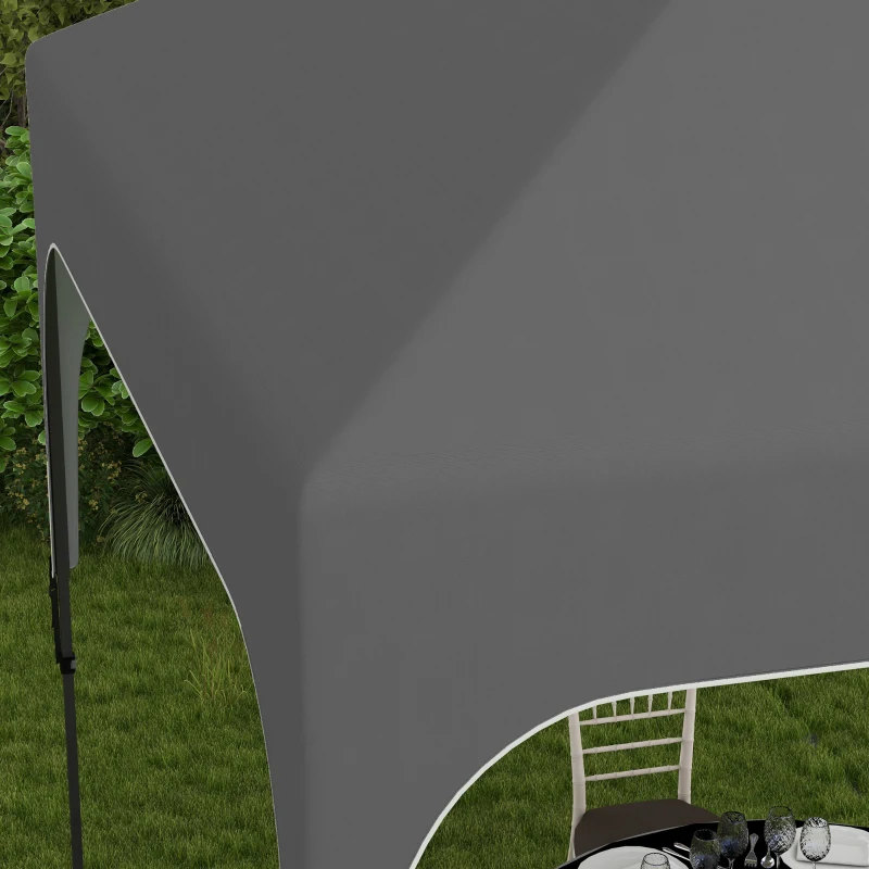 Outsunny Faltbarer Pop-up Gartenpavillon 2,5 x 2,5 m Höhenverstellbar Oxford-Gewebe Anti-UV50+ Stahlrahmen Transporttasche