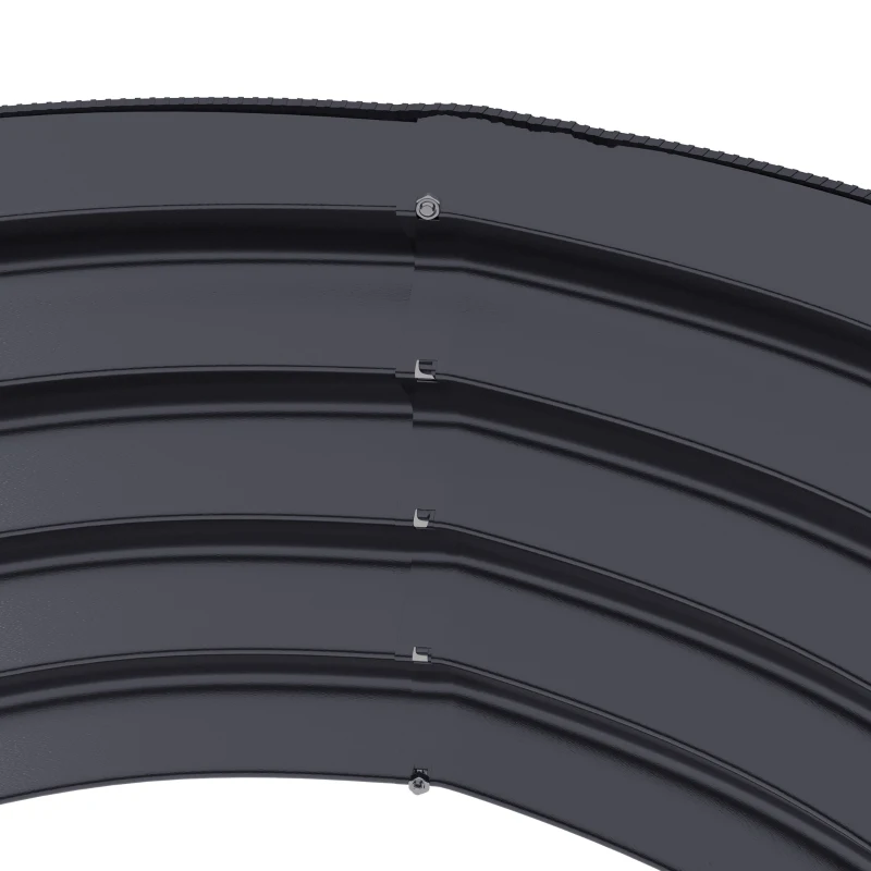 Outsunny Zestaw 2 ocynkowanych pojemników do sadzenia, Ø60 x 30H cm donice z otwartym dnem na różne rośliny, Ciemnoszary