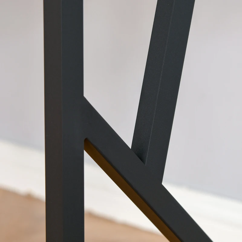 HOMCOM Scrivania Moderna in Metallo e MDF Stile Industriale, Mensole e Cassetto per Casa e Ufficio, 120x60x76cm Nero Marrone