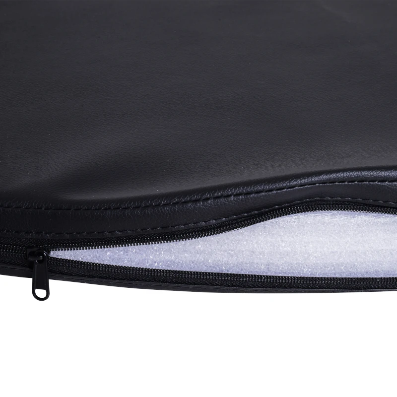 HOMCOM Paaldansmat, 5 cm dikke ronde kunststof mat voor paaldansoefeningen, gymnastiek, yoga, Zwart