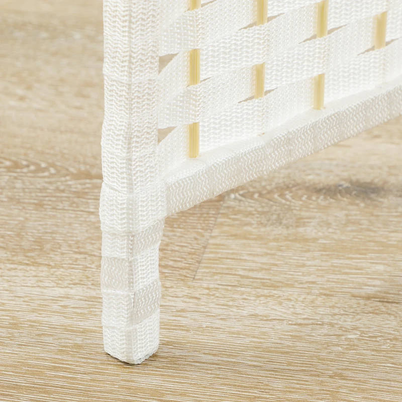 HOMCOM Biombo de 6 Painéis Separador de Ambientes Dobrável 240x170 cm para Sala de Estar Dormitório Escritório Branco