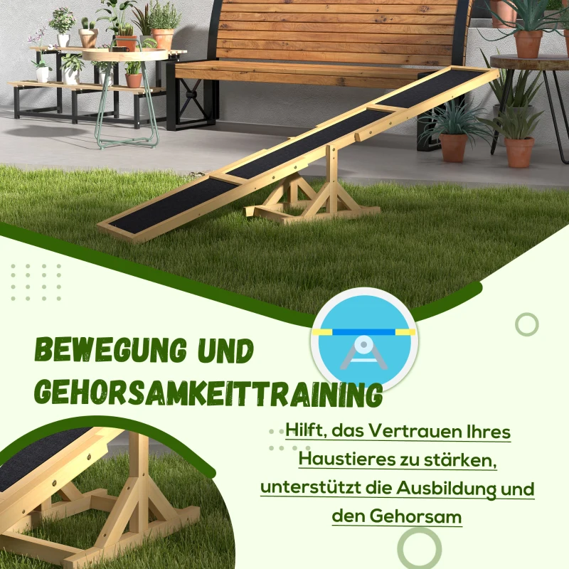 PawHut Hondenwip voor Agility Training, Antislip, tot 50 kg Belastbaar, 180 x 30 x 30 cm(m-7)