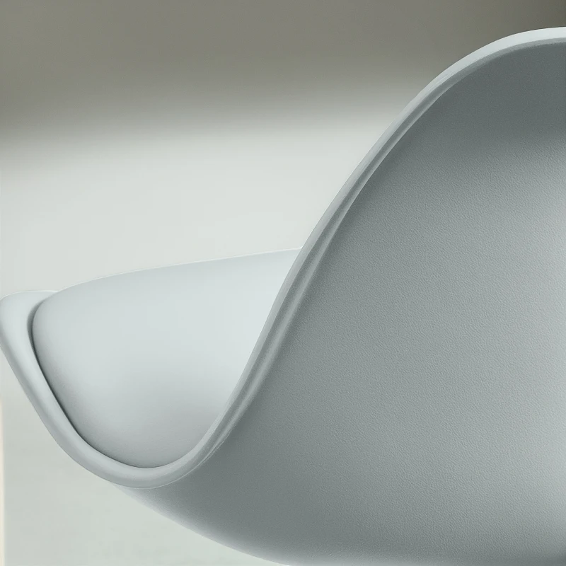 HOMCOM 2-delige Barkrukset, Barkrukken, Draaistoelen met rugleuning, in hoogte verstelbaar, tot 120 kg belastbaar, 42 x 38 x 82-104 cm, Grijs