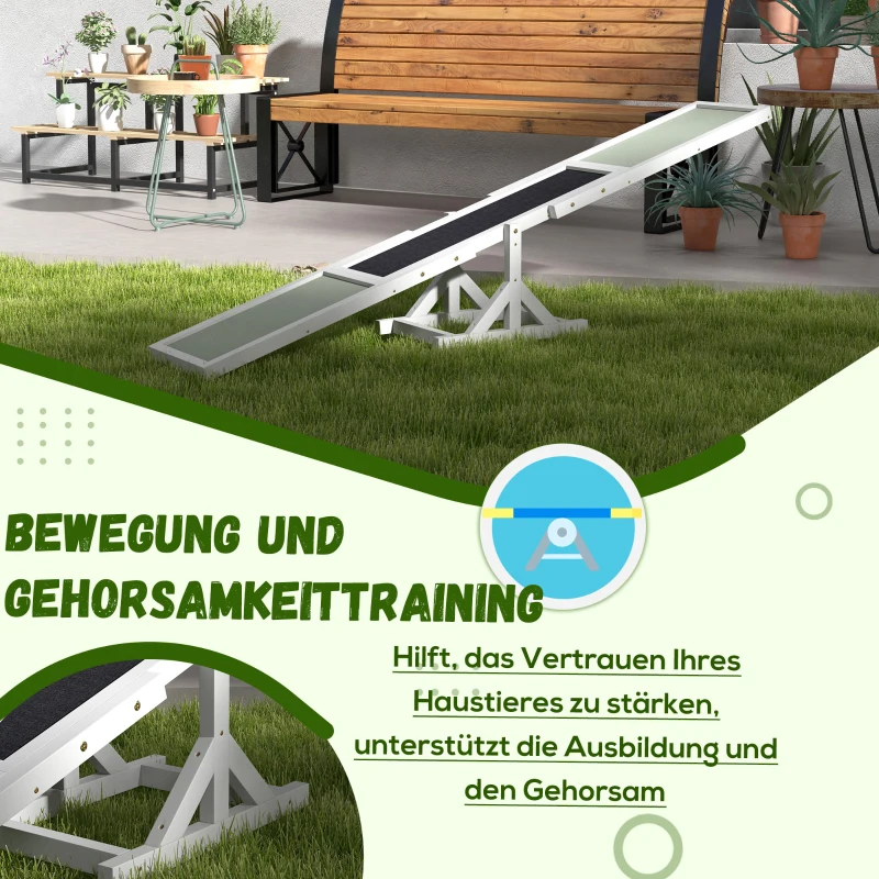 PawHut Hondenhinderniswip voor Agility Training, Antislip, tot 50 kg, 180 x 30 x 30 cm