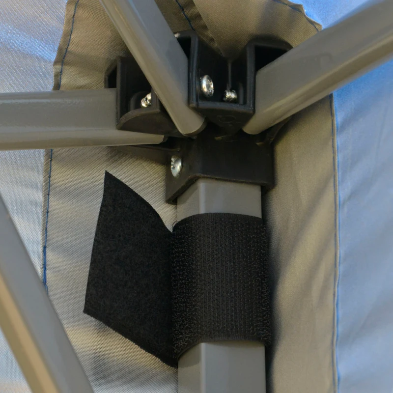 Outsunny Tuin-Paviljoen, Opvouwbare Paviljoen, Feesttent, Tuinpaviljoen Incl. Haringen Spanlijnen, Oxfordstof, 2,95 x 2,95 x 2,64 m, Blauw