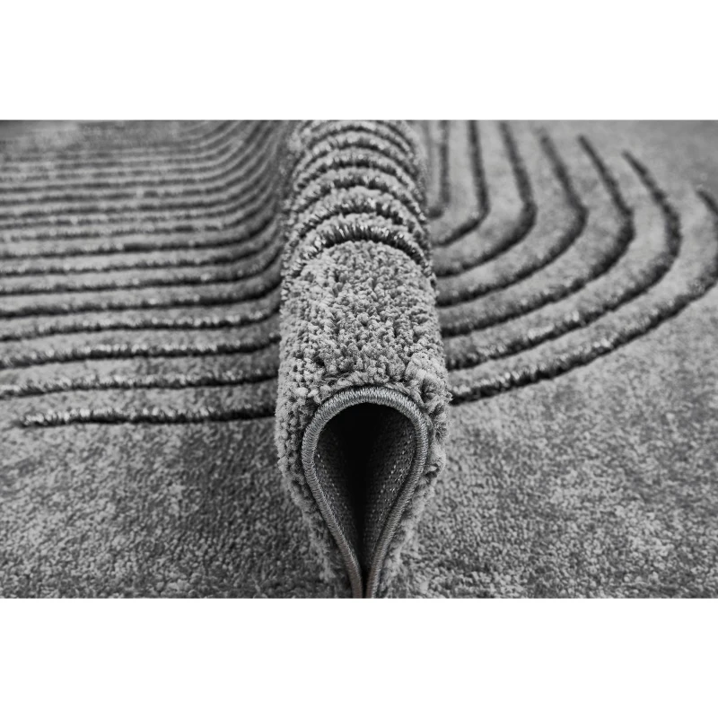 Homcom Teppich mit mit Hoch-Tief-Struktur 230 x 160 x 2,1 cm Grau
