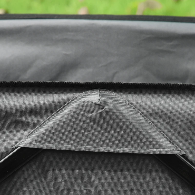 Outsunny Carrello da Giardino Carico max 70kg con Maniglia Telescopica, in Metallo e Tessuto Oxford, 108x55 cm, Grigio