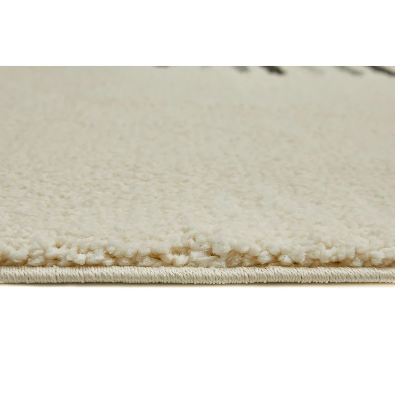 Homcom Teppich mit mit Hoch-Tief-Struktur 170 x 120 x 2,1 cm Creme