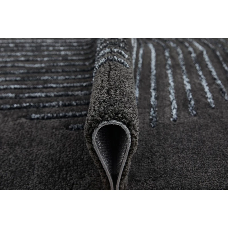 Homcom Teppich mit mit Hoch-Tief-Struktur 230 x 160 x 2,1 cm Anthrazit