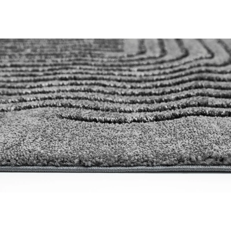Homcom Teppich mit mit Hoch-Tief-Struktur 230 x 160 x 2,1 cm Grau