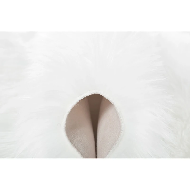 Homcom Kunstfell  80 x 55 x 6,1 cm Weiß