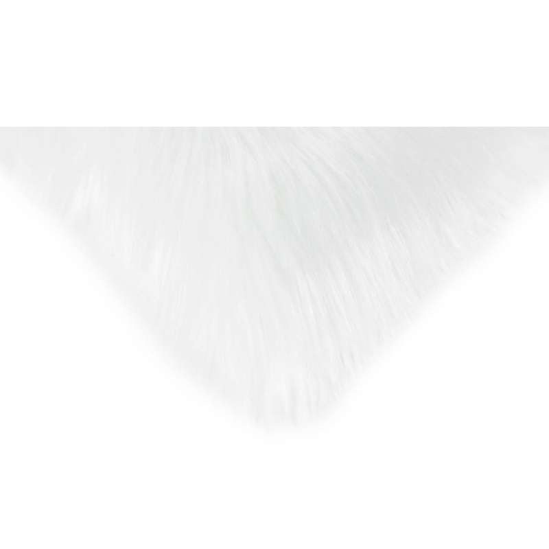 Homcom Kunstfell  80 x 55 x 6,1 cm Weiß