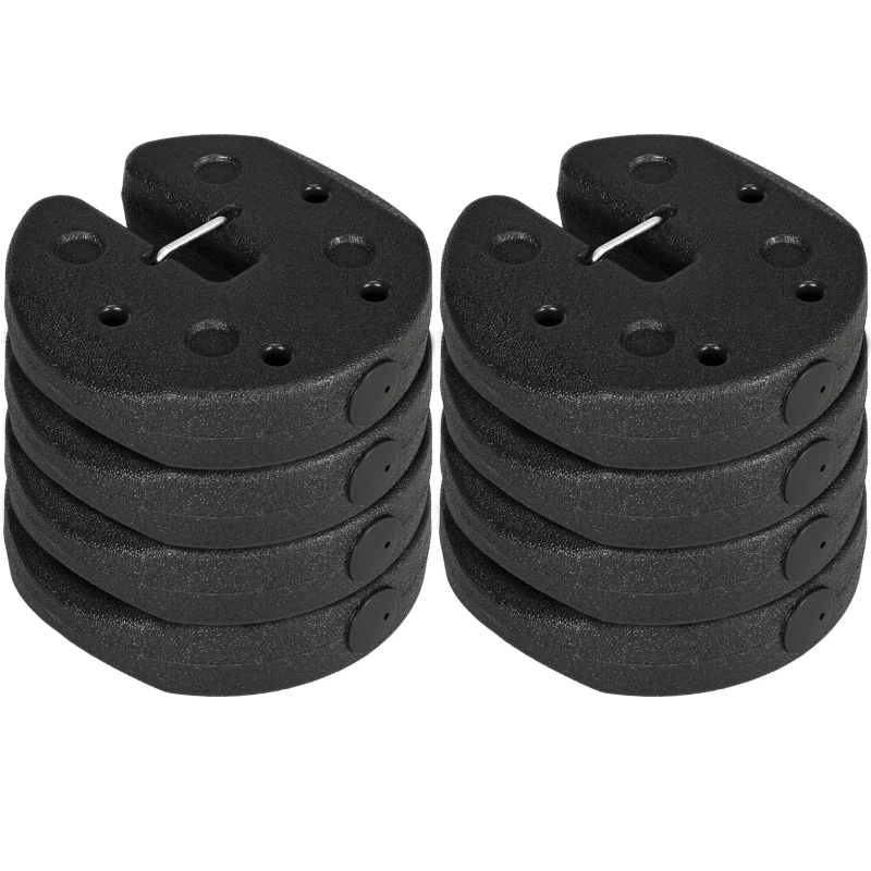 Outsunny Gazebo Weights Set of 8, 24KG Weights for Gazebo Legs with Reinforce Pins and Carry Belt, for Gazebos Shelters Marquees Tents