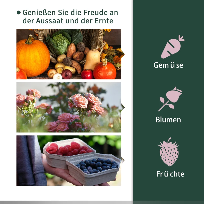 Outsunny Szklarnia, szklarnia z drzwiami, inspekt, dom dla roślin, hodowla roślin, Stal, Tworzywo sztuczne, 200 x 100 x 80 cm, Zielona