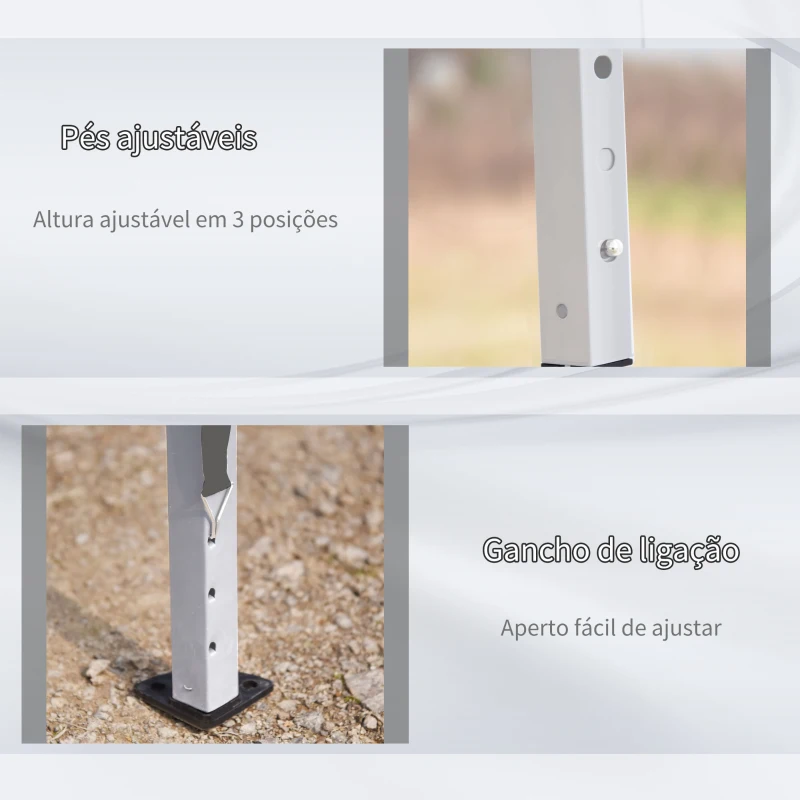 Outsunny Tenda Dobrável 585x295x270 cm Tenda de Jardim Portátil com Bolsa de Transporte Tecido Oxford Cinza