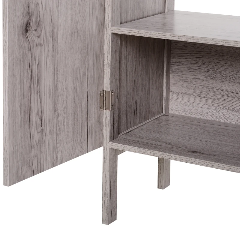 HOMCOM Under Sink Bathroom Wood Cabinet Storage Sink Basin Storage w/ 2 Doors Storage Cupboard