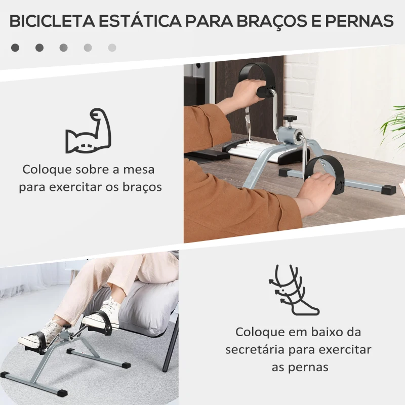 HOMCOM Mini Bicicleta de exercício de aço para dispositivo de ciclismo - 40x53x29 cm