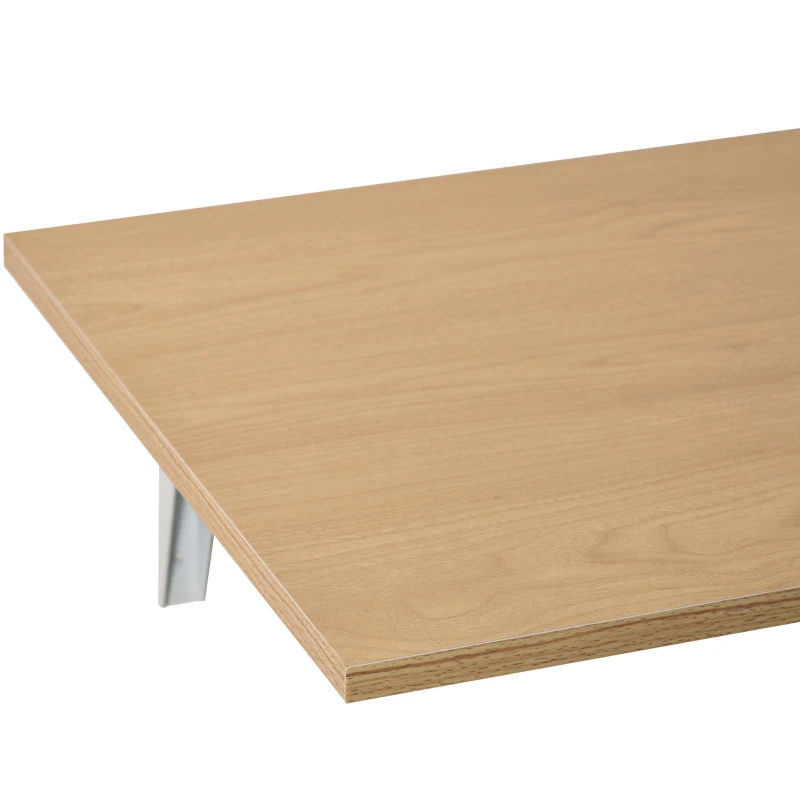 HOMCOM Mesa Dobrável de Parede Mesa Auxiliar Suspensa para Cozinha Sala de Jantar 60x40x20cm Madeira Natural