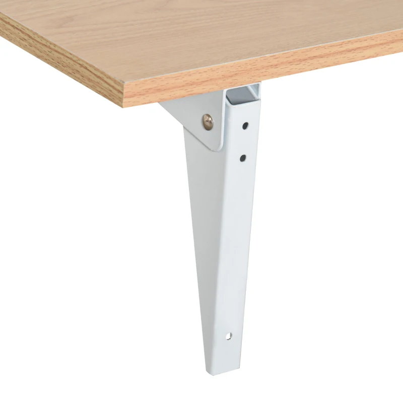 HOMCOM Mesa Dobrável de Parede Mesa Auxiliar Suspensa para Cozinha Sala de Jantar 60x40x20cm Madeira Natural