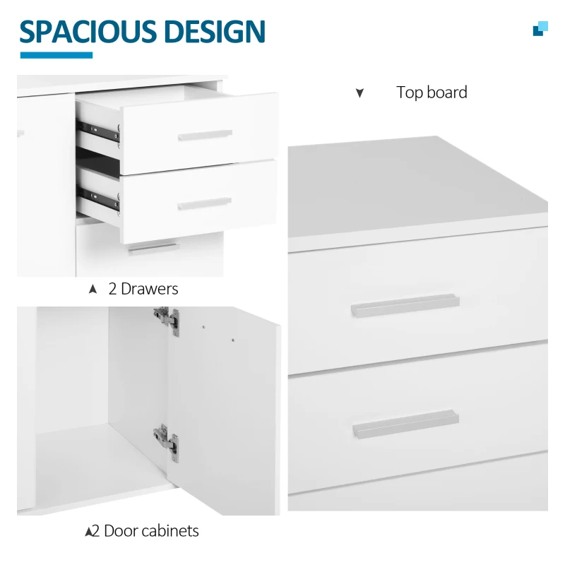 HOMCOM Free Standing Storage Cabinet Console Sideboard Table Living Room Entryway organizer