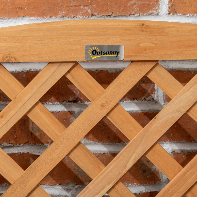 Outsunny Fioriera da Esterno a Mezza Botte in Legno d'Abete con Design Verticale Rialzato, 45x45x80 cm
