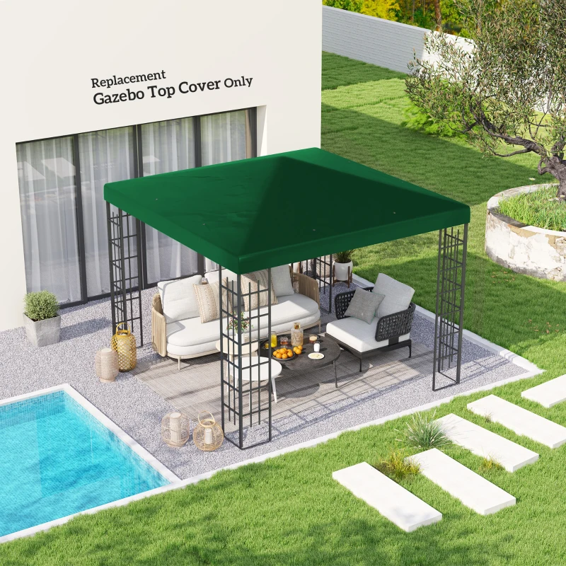 Outsunny Copertina Foisor 298×298 cm Verde