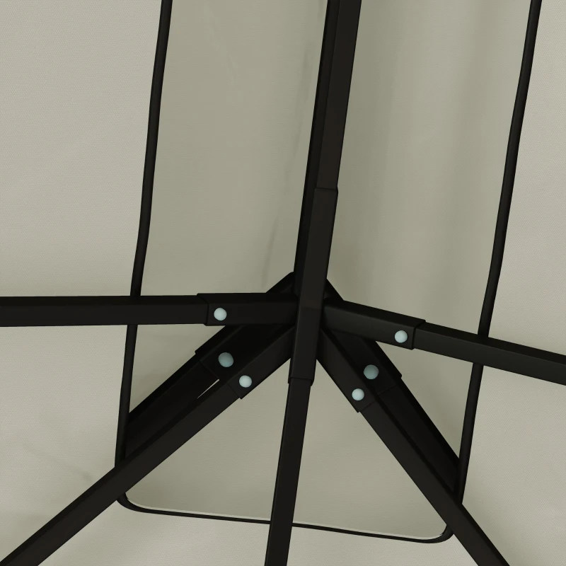 Outsunny Zastępcza plandeka do pawilonu, 3 x 4 m, z otworami odprowadzającymi wodę, poliester, ochrona przed słońcem, UPF30+, jasnoszary