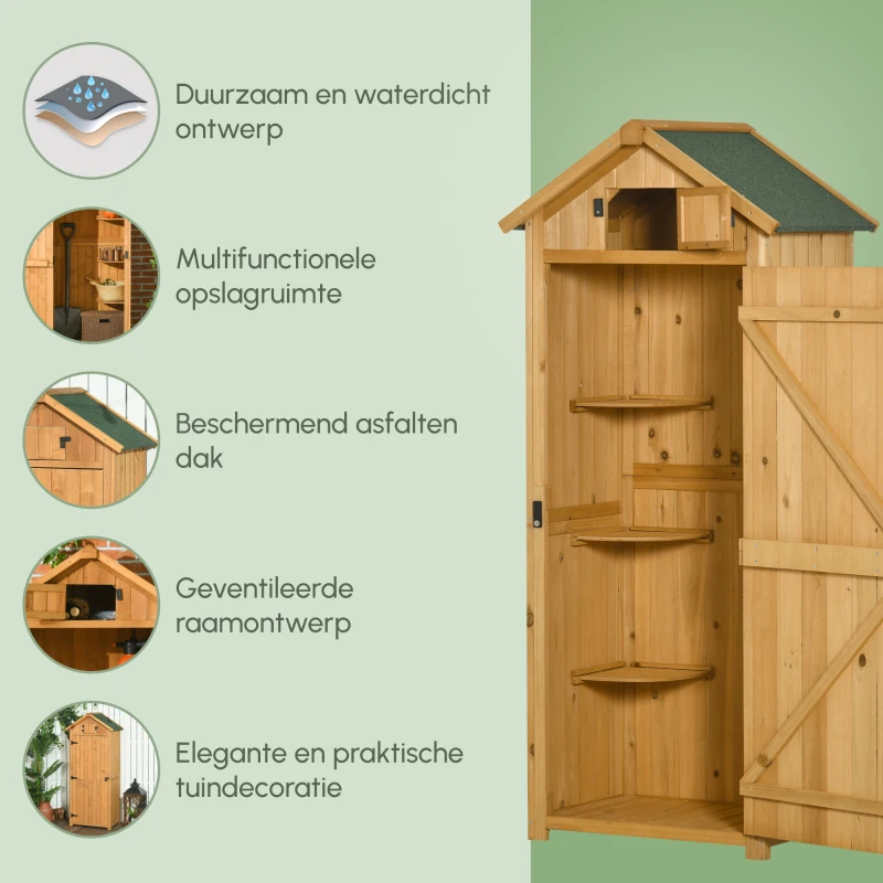 Outsunny tuinkast 77 cm x 54,2 cm x 179 cm