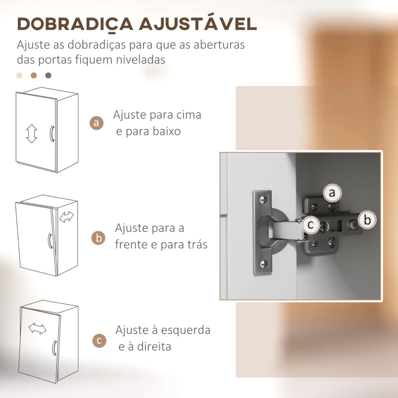HOMCOM Móvel Auxiliar de Cozinha Moderno Móvel para Micro-Ondas com Prateleiras 3 Portas Compartimento Aberto 80x35x97 cm Branco