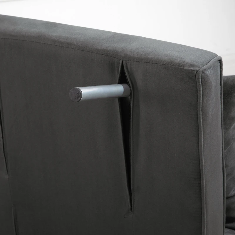 HOMCOM Modern Chair Bed Sleeper Foldable Portable Armchair Bed with Pillow for Living Room, Bedroom and Guest Room, Grey