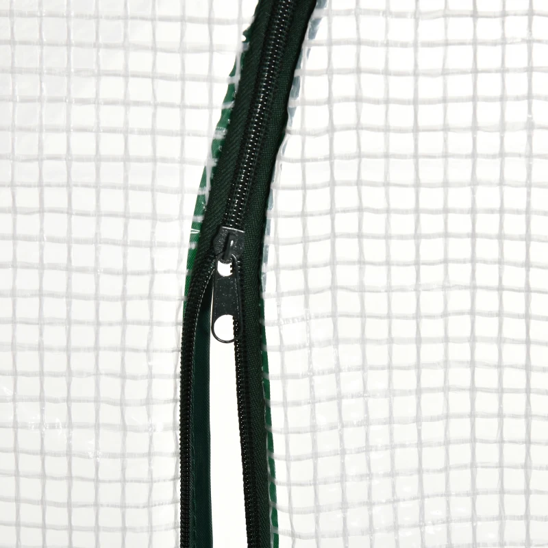 Outsunny Szklarnia przechodnia, 1,80 x 1,00 x 1,68 m, szklarnia foliowa, wytrzymała folia, Biała