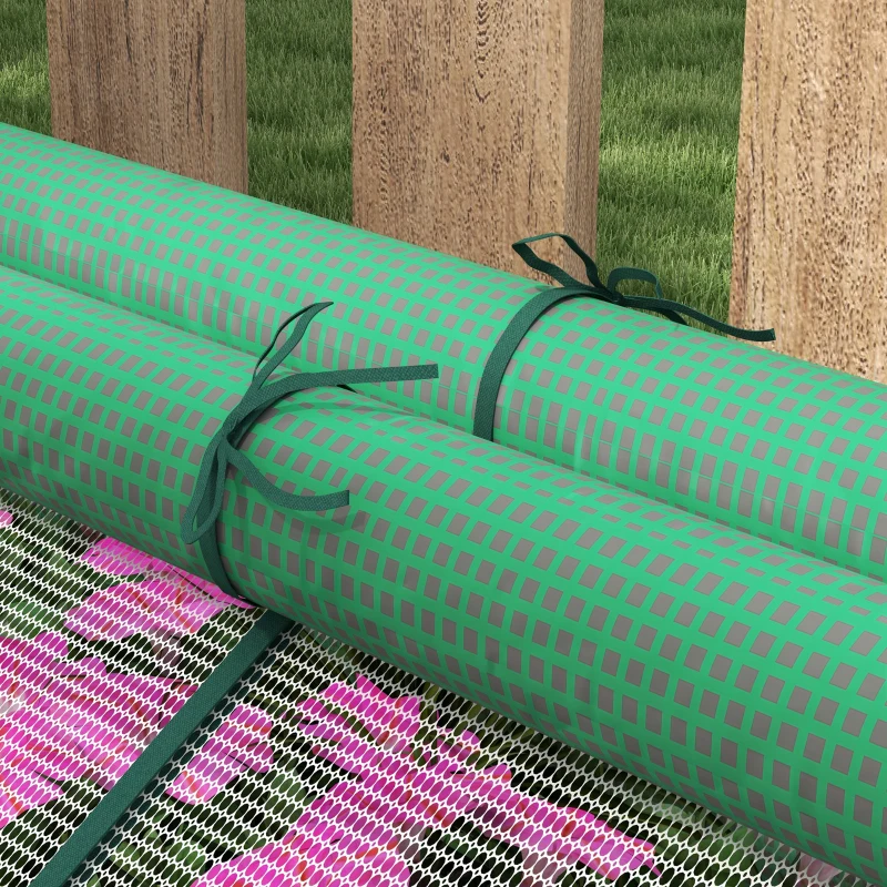 Outsunny Mini-kas kweekbed foliekas, weerbestendig, 180 x 92 x 92 cm, Groen