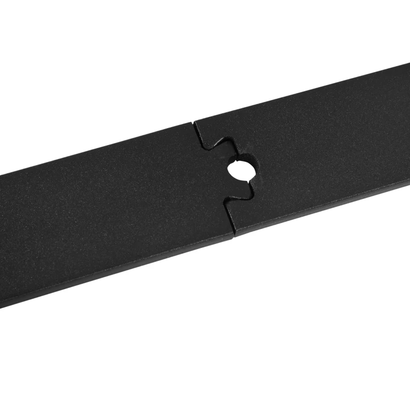 HOMCOM 200cm Binario per Porta Scorrevole Kit Accessori con Binario e Rulli Portata 100kg Acciaio al Carbonio 200×4×0.6cm